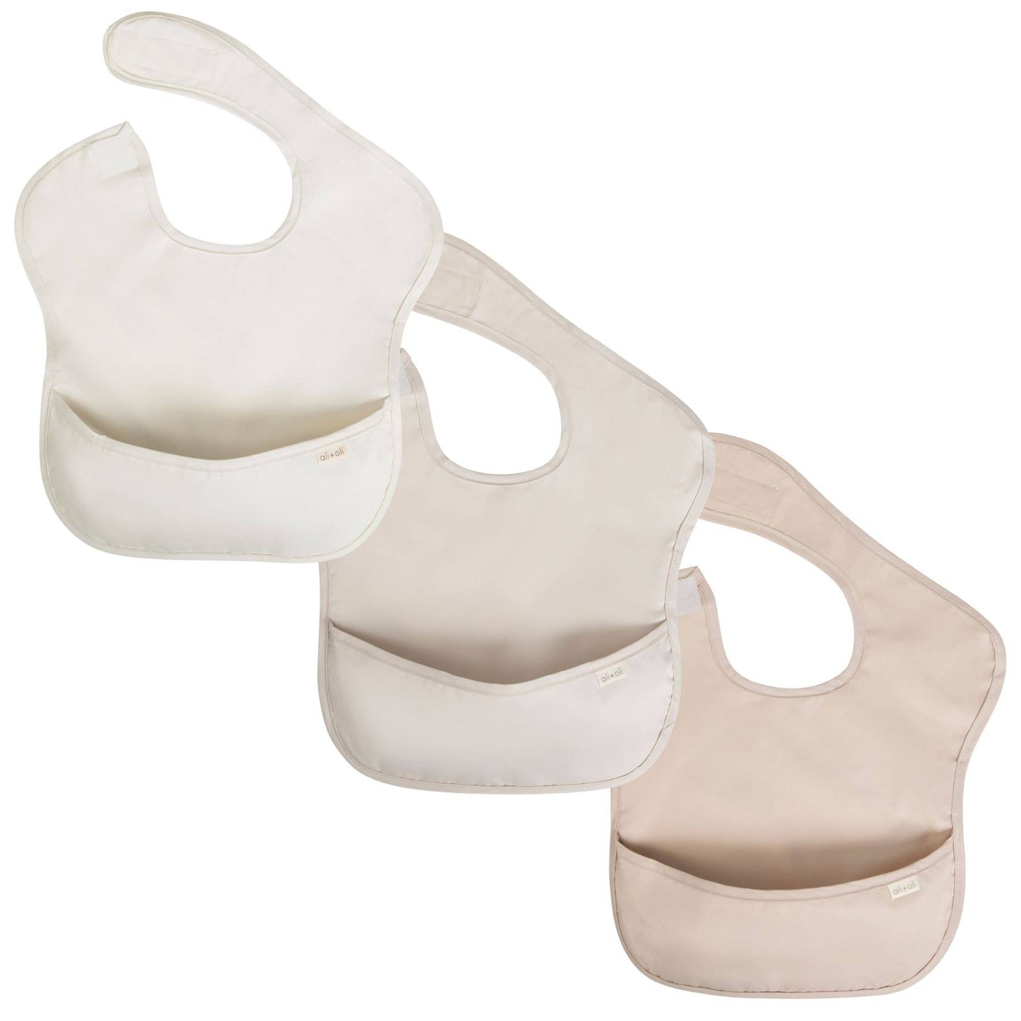 Sleeveless (3-pc) Bib Set for Baby & Toddler (Neutral)
