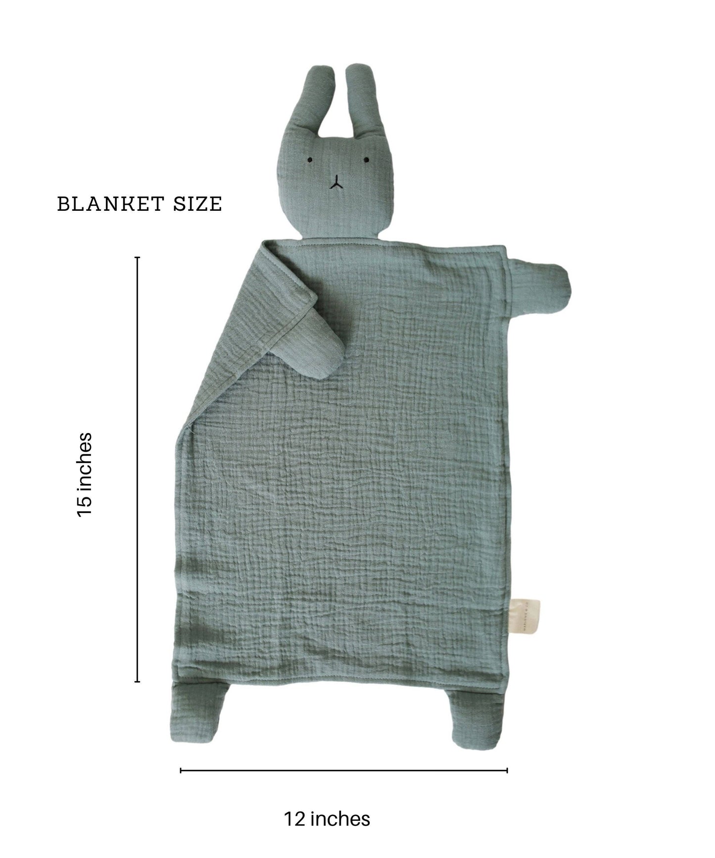 Organic Cotton Muslin Sage Bunny Lovey Blanket | Easter