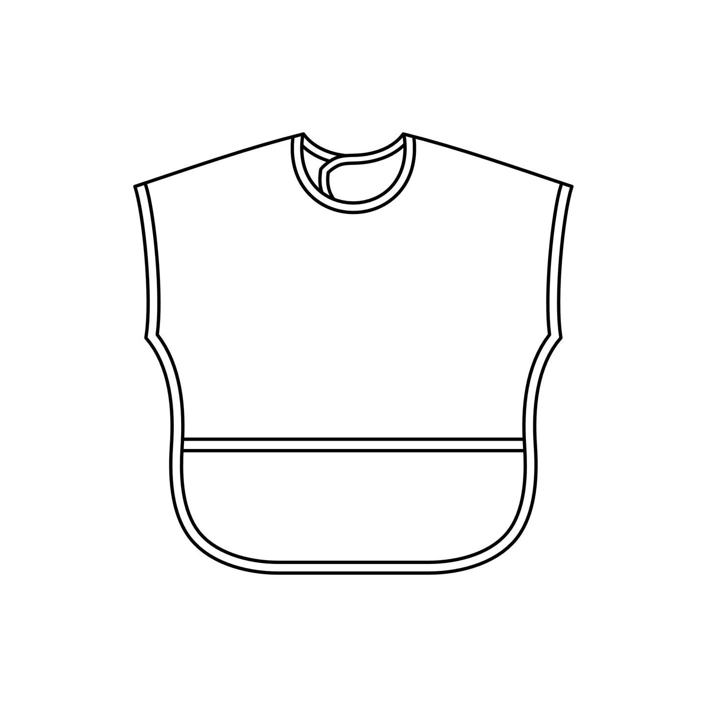 Smock Bib for Baby & Toddler Short Sleeve (Pink Flowers)