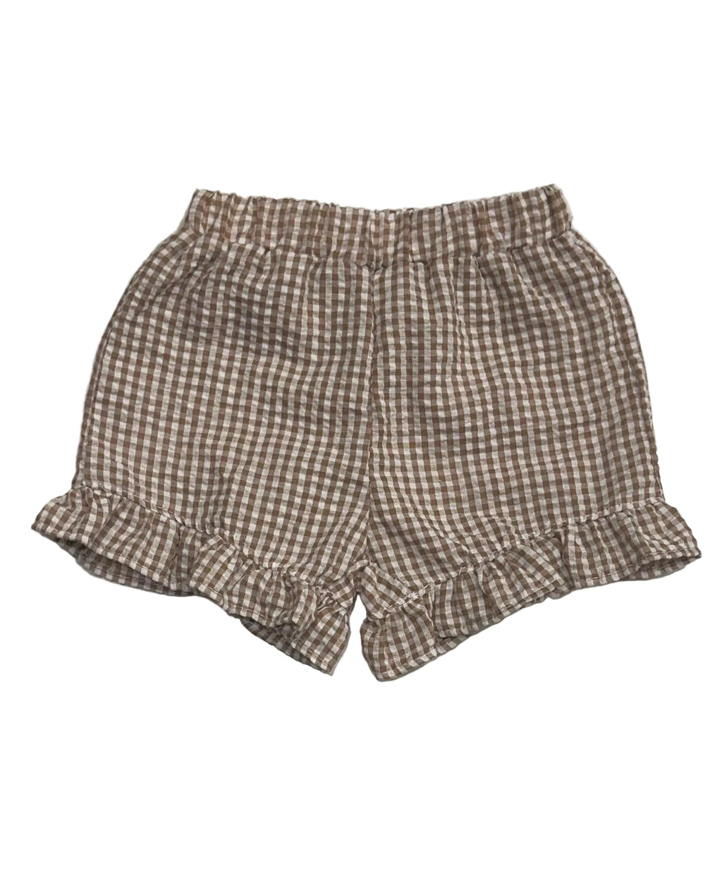 Summer Plaid Ruffled Cotton Set