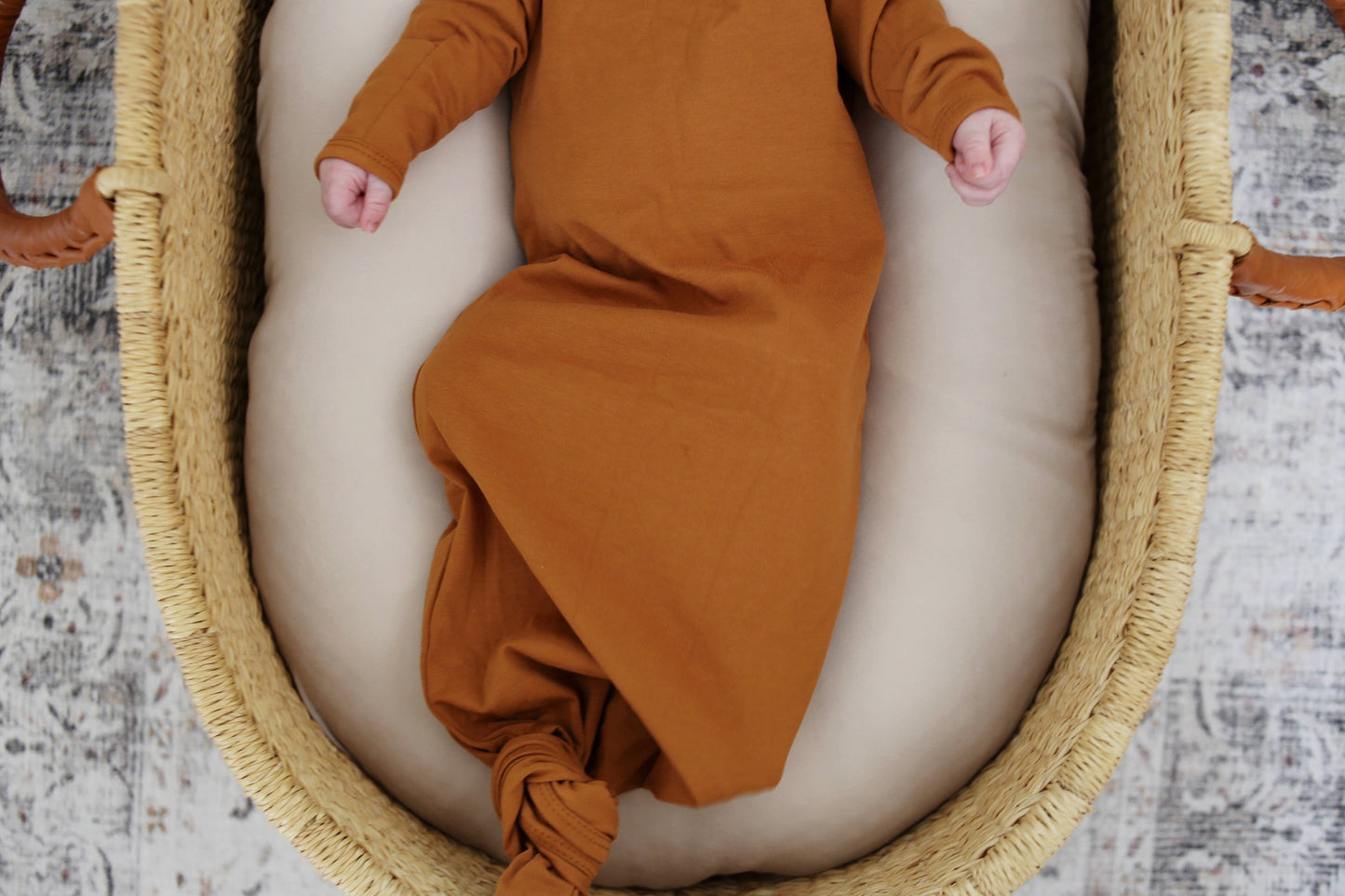 Pumpkin Spice Organic Cotton Knotted Gown