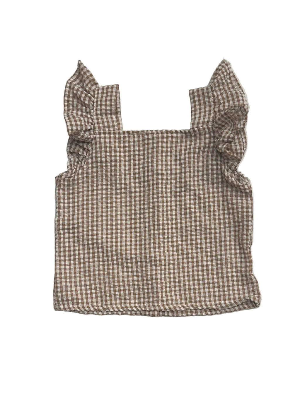 Summer Plaid Ruffled Cotton Set