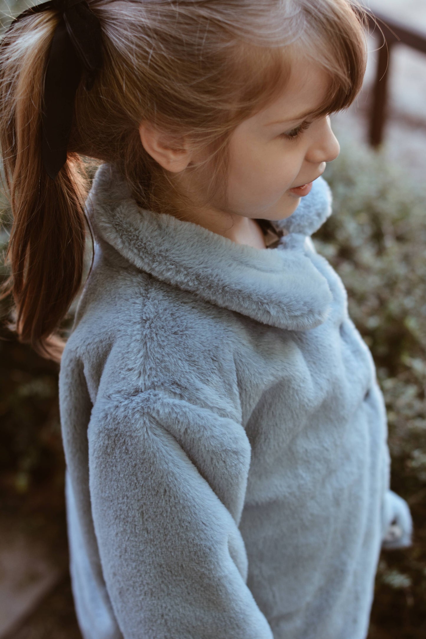 Baby / Kids Blue Faux-fur Jacket