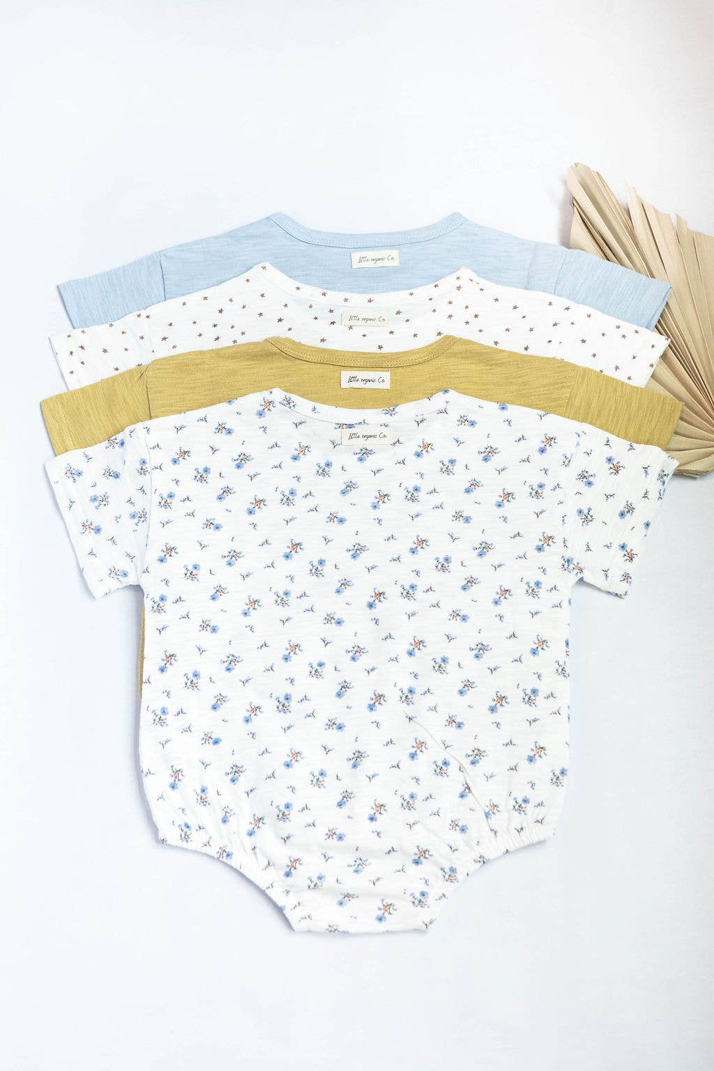 Baby short sleeve t-shirt bubble romper organic cotton