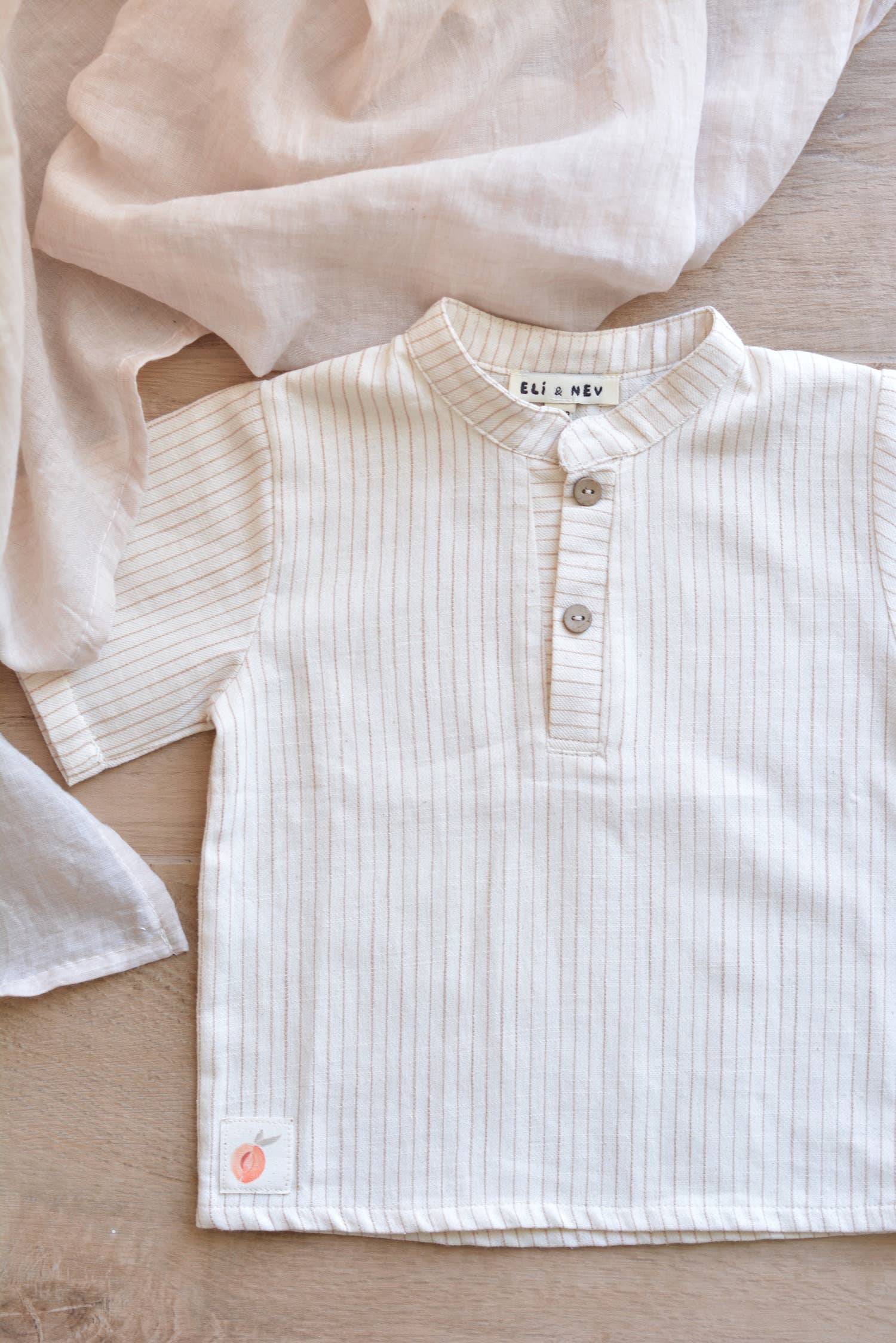 Striped Short Sleeve Henley