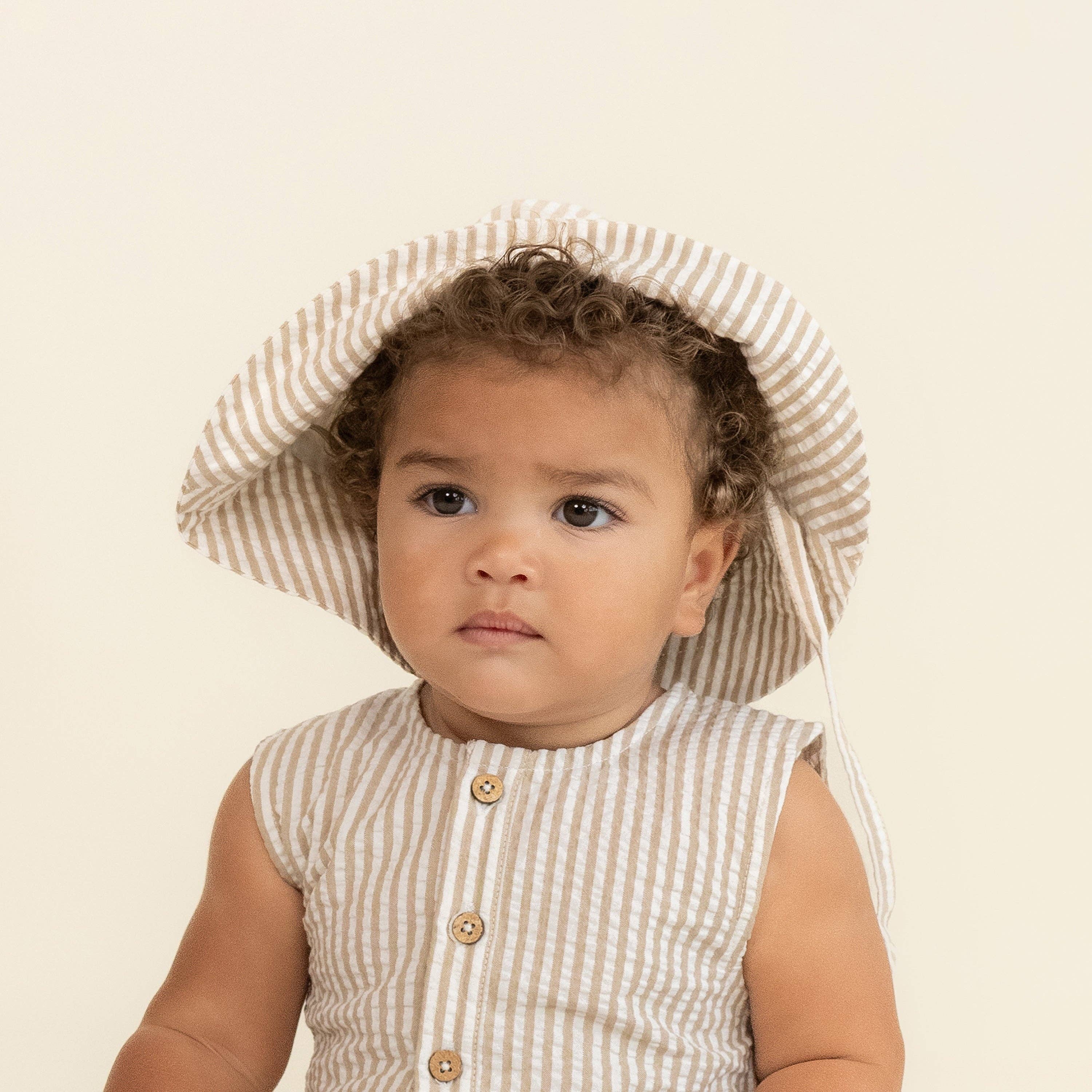 Brown Striped Baby/Kids Bucket Hat