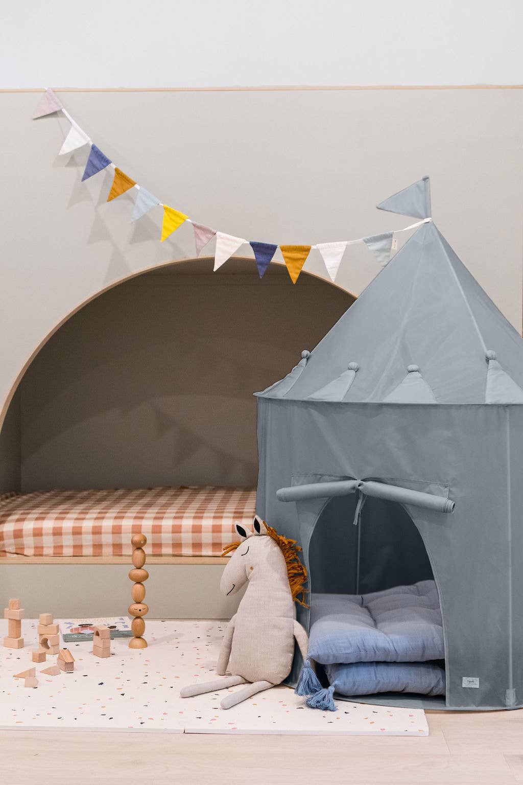 Recycled Fabric Play Tent Castle - Solid Colors