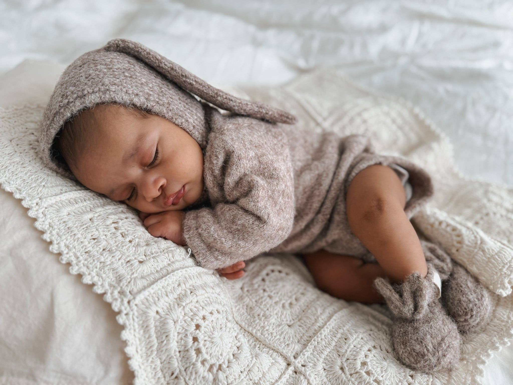 Baby Bunny Ear Bonnet