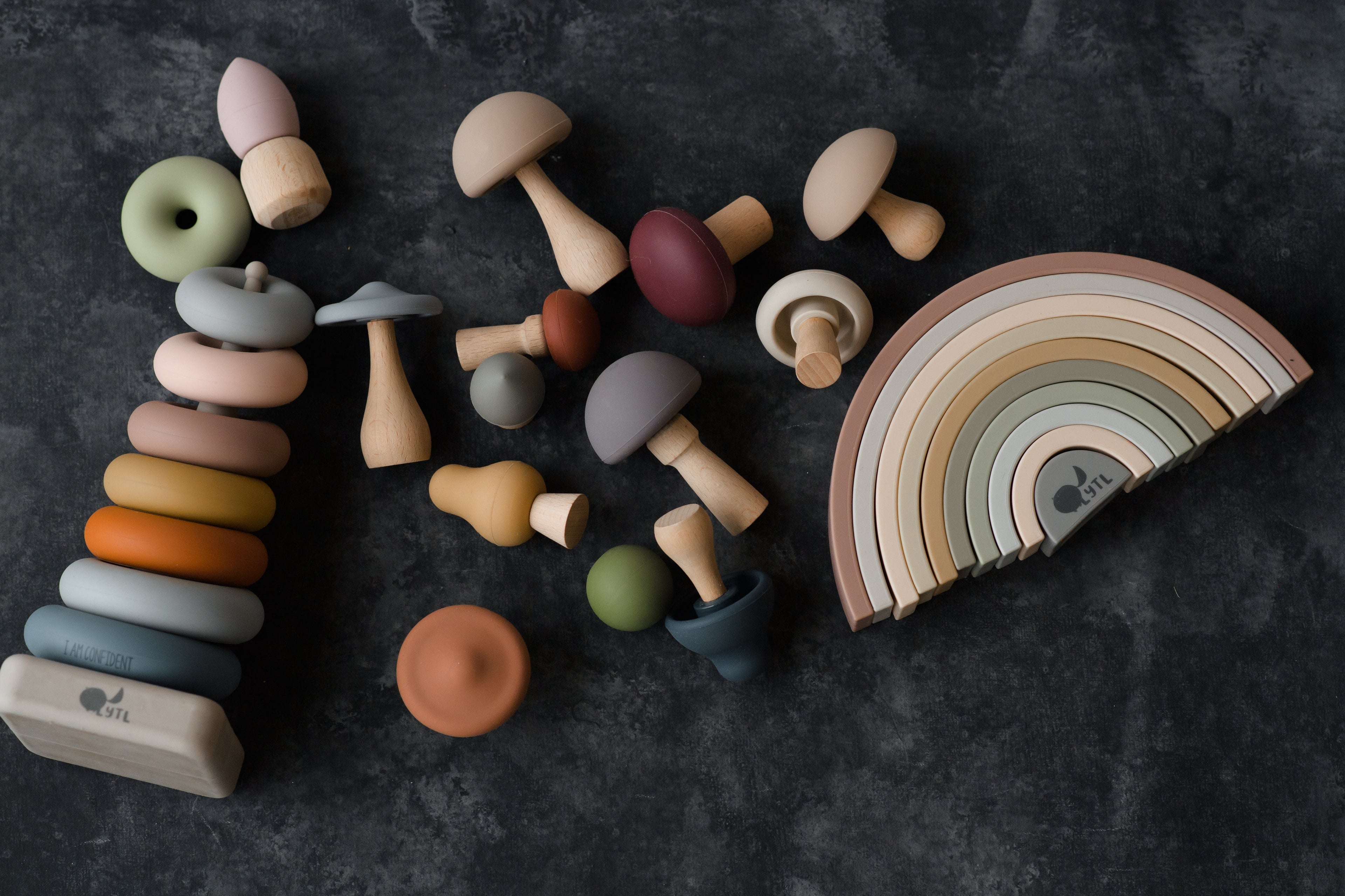Mushroom Toy | Wood & Silicone + Imaginative + Montessori