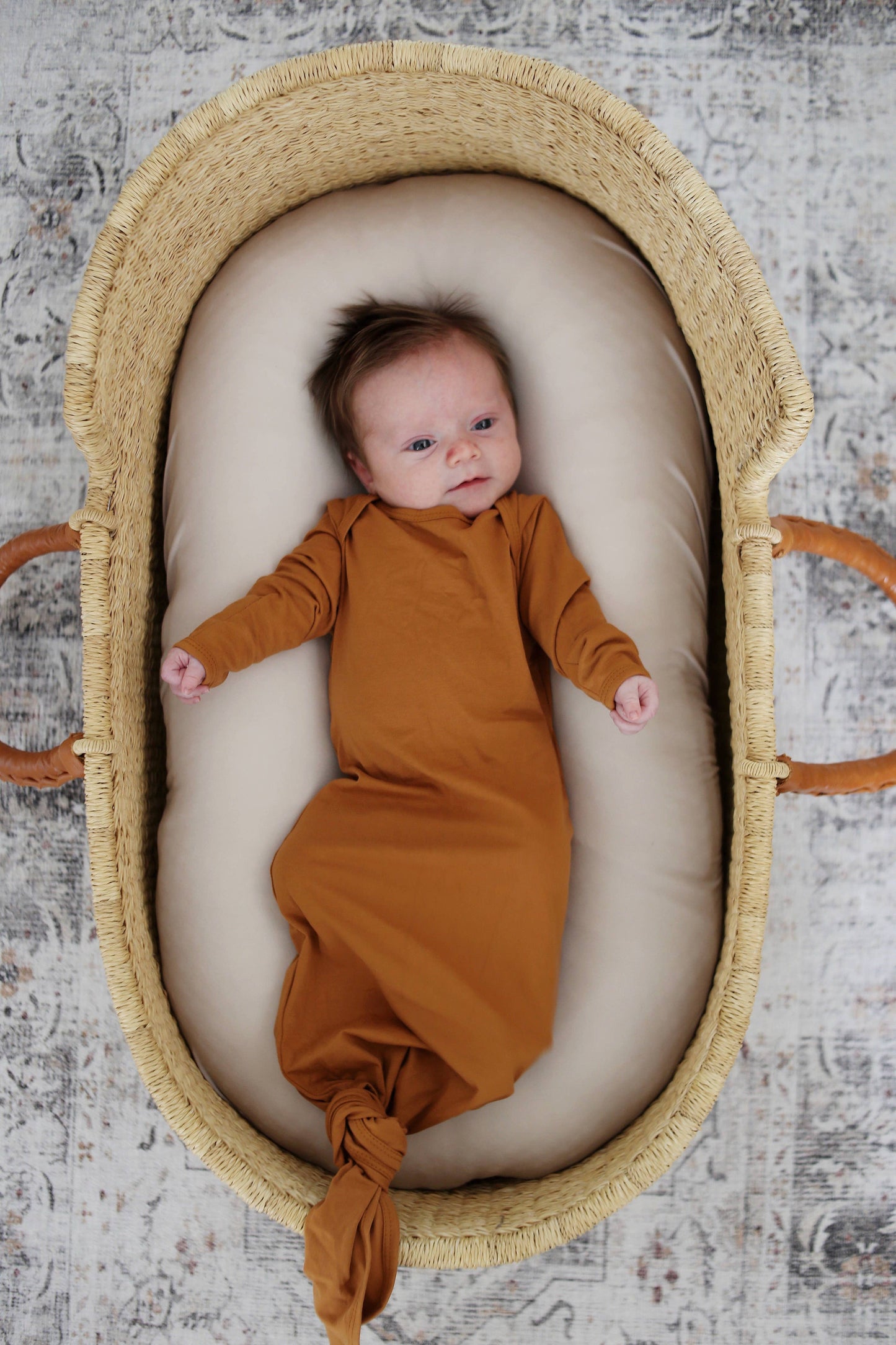 Pumpkin Spice Organic Cotton Knotted Gown