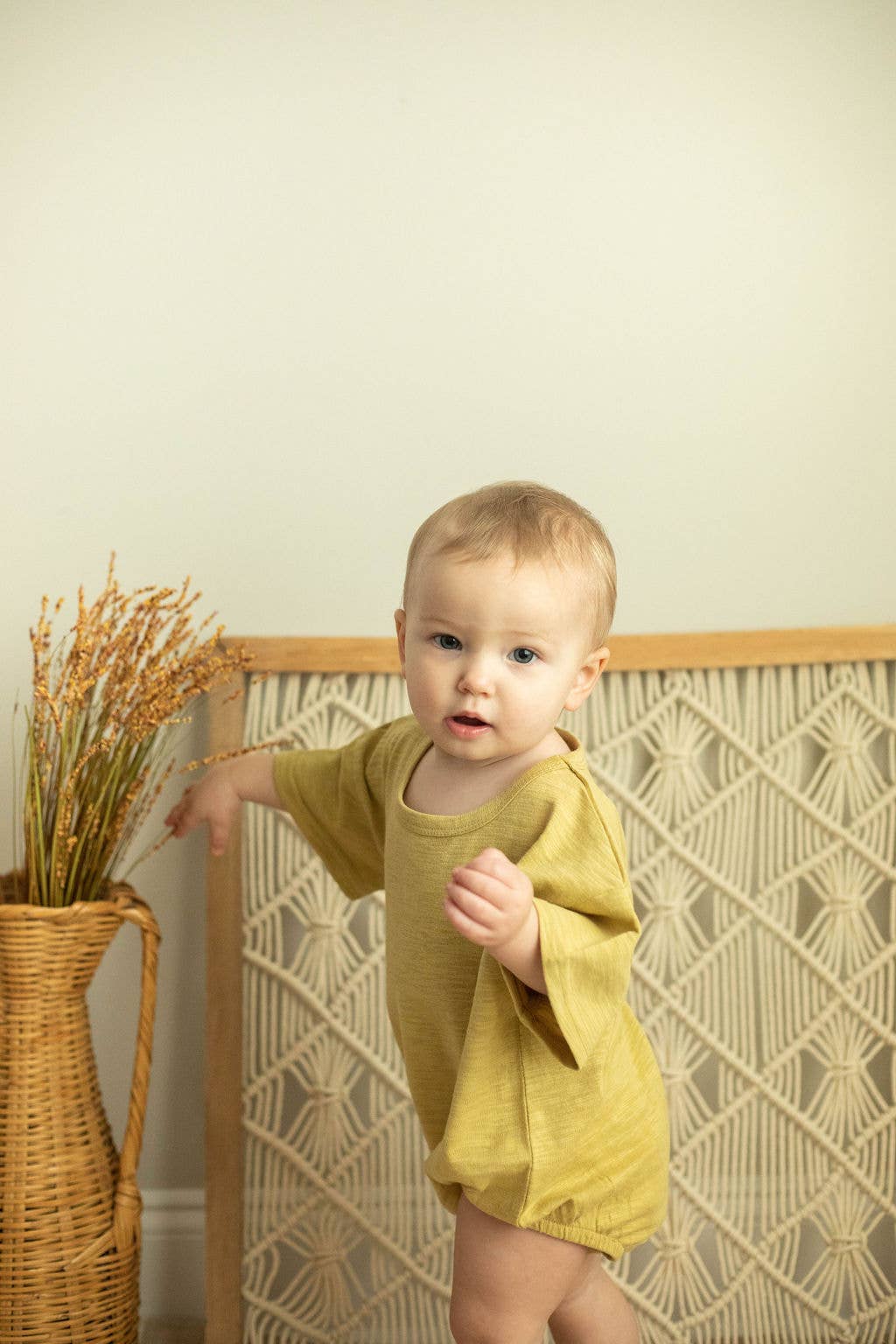 Baby short sleeve t-shirt bubble romper organic cotton