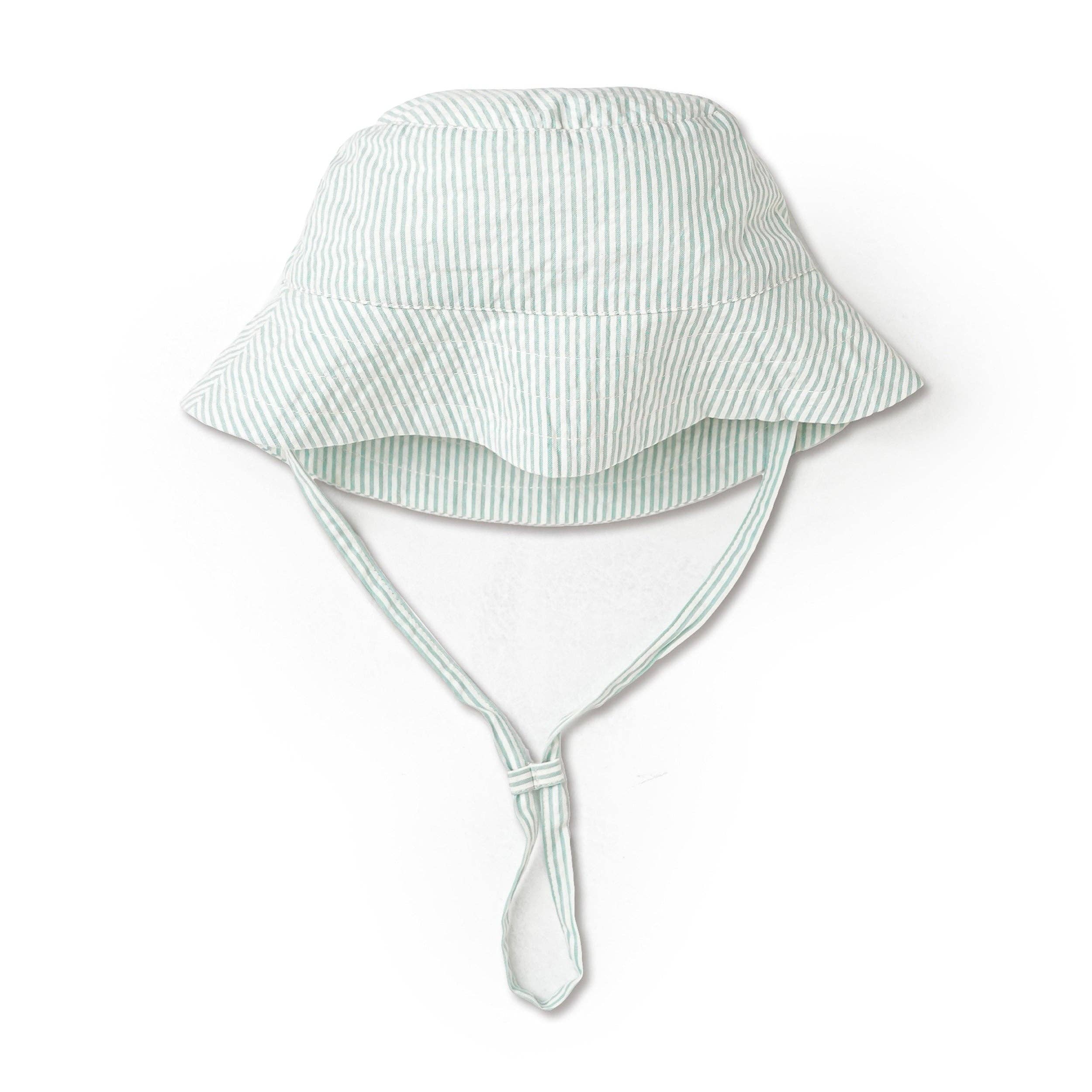 Green Striped Kids Bucket Hat