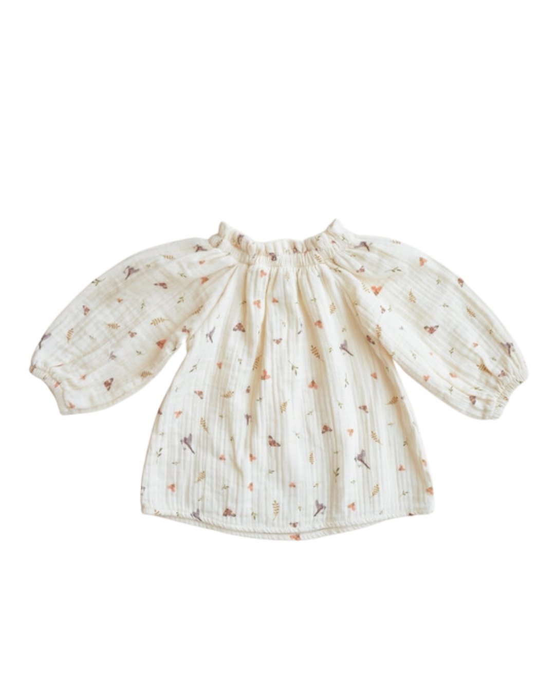 Long Sleeve Cotton Muslin Blouse - MOKEE Baby