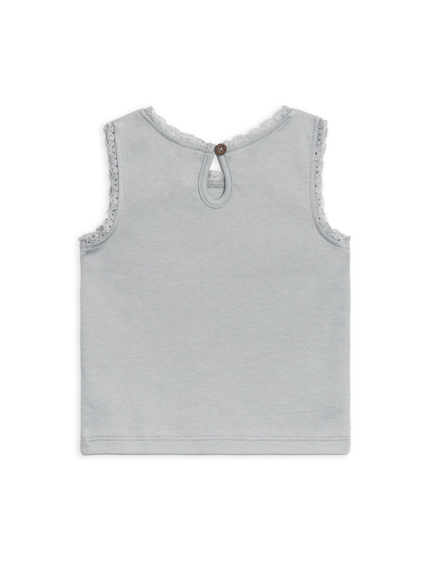 Organic Baby & Kids Selene Lace Tank - Mist - MOKEE Baby