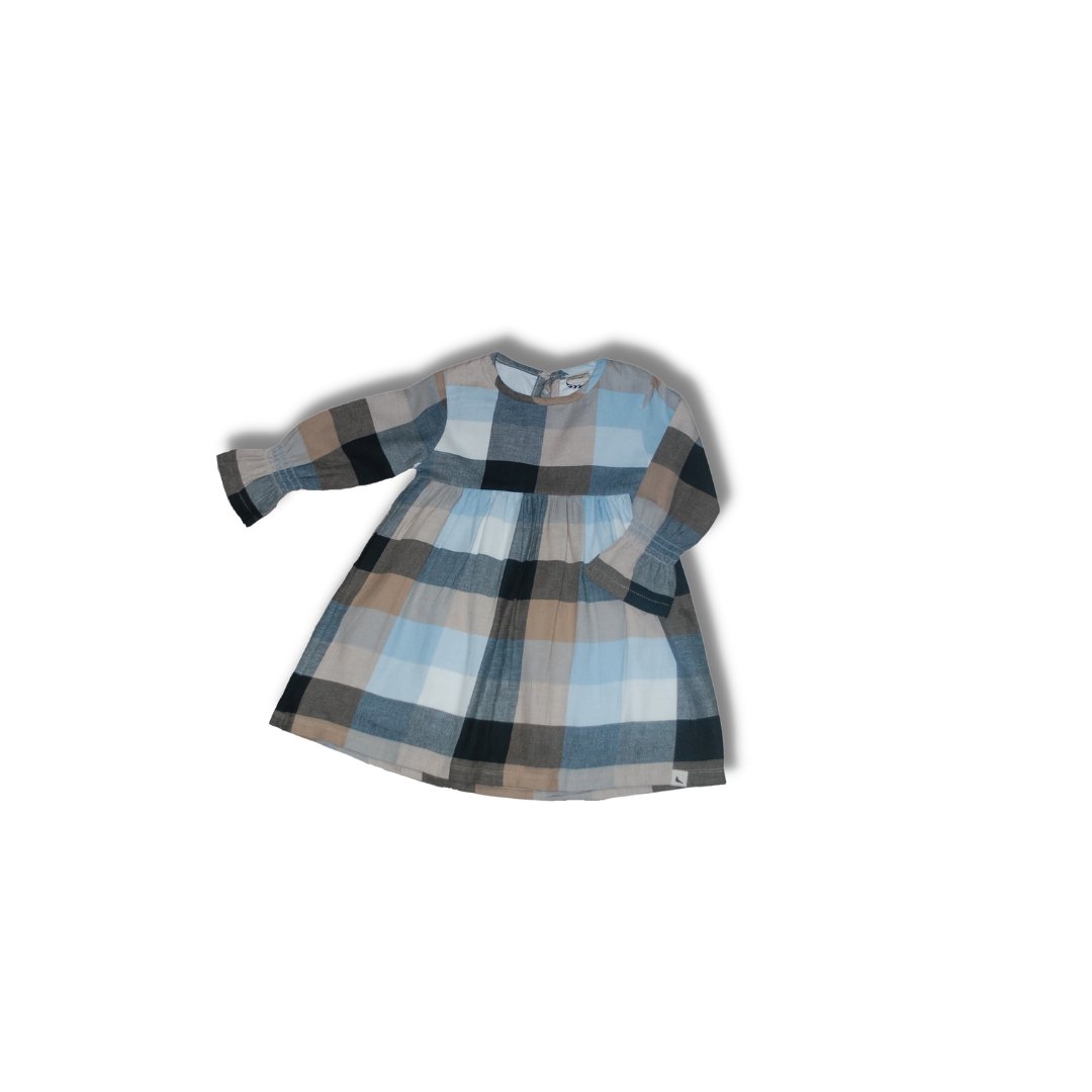 Plaid Long Sleeve Dress - MOKEE Baby